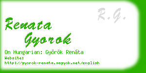 renata gyorok business card