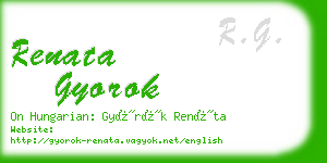 renata gyorok business card